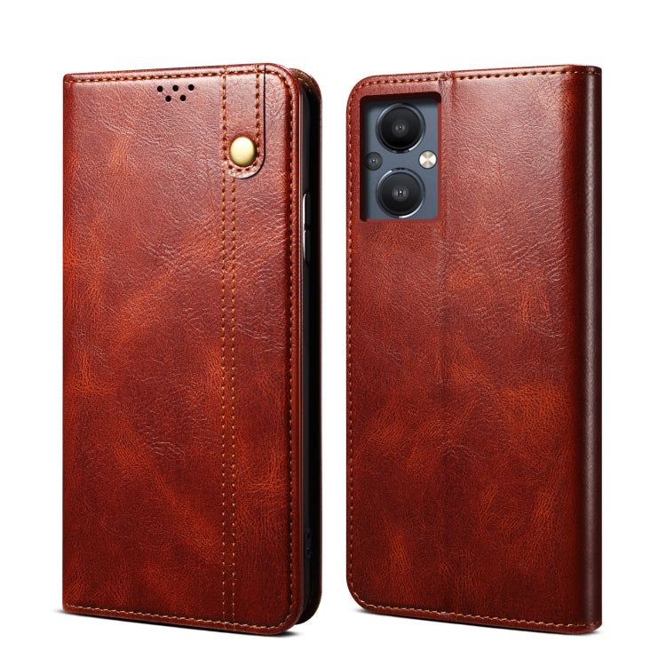 Oil Wax Crazy Horse Texture Leather Phone Case