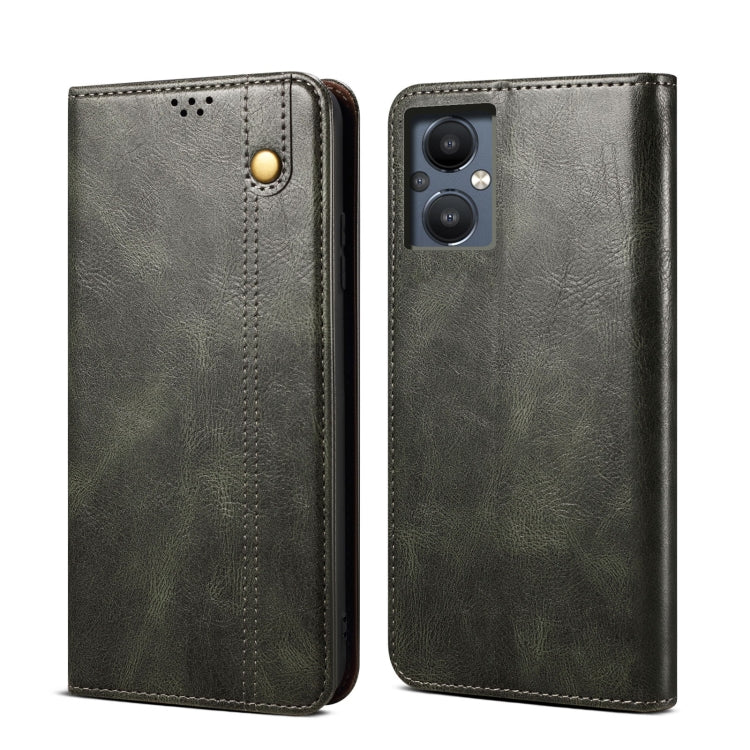 Oil Wax Crazy Horse Texture Leather Phone Case