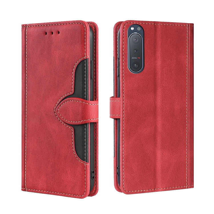 Skin Feel Straw Hat Magnetic Buckle Leather Phone Case