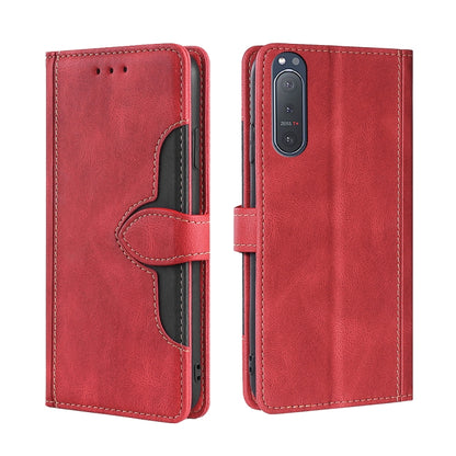 Skin Feel Straw Hat Magnetic Buckle Leather Phone Case