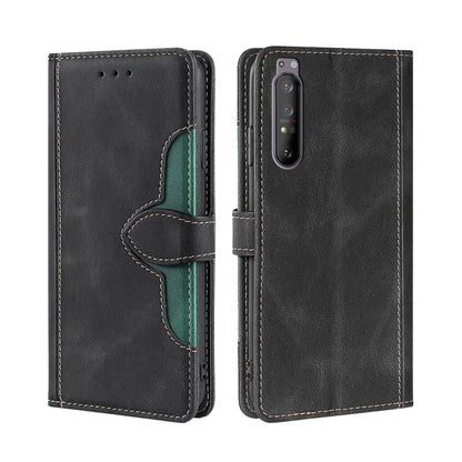 Skin Feel Straw Hat Magnetic Buckle Leather Phone Case