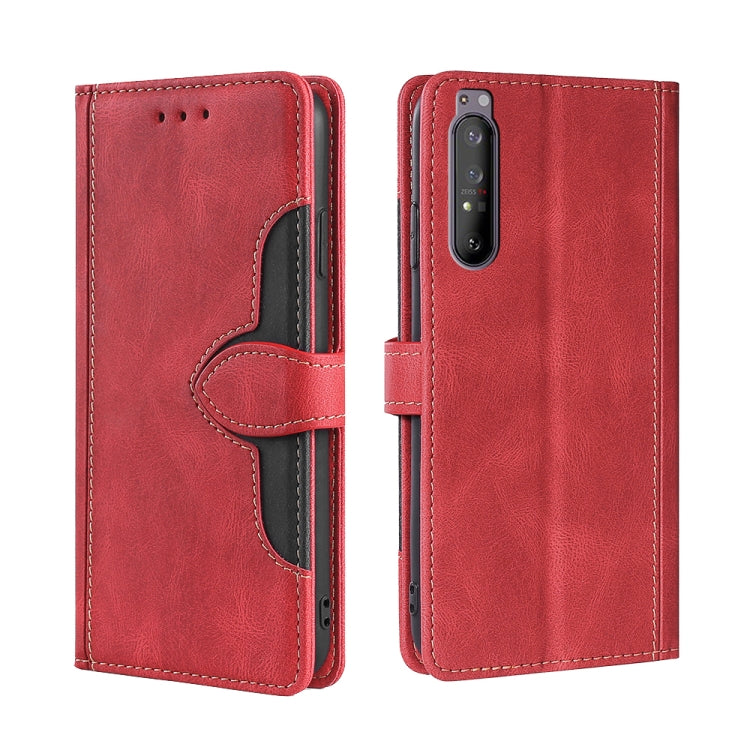 Skin Feel Straw Hat Magnetic Buckle Leather Phone Case