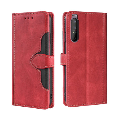 Skin Feel Straw Hat Magnetic Buckle Leather Phone Case