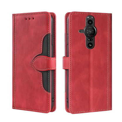 Skin Feel Straw Hat Magnetic Buckle Leather Phone Case