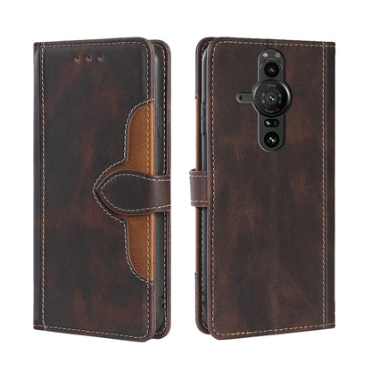 Skin Feel Straw Hat Magnetic Buckle Leather Phone Case