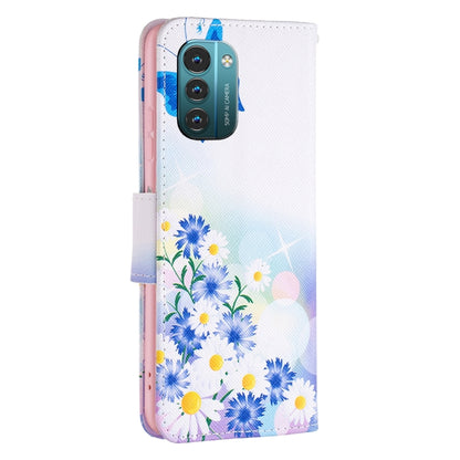 Colored Drawing Pattern Horizontal Flip Leather Phone Case