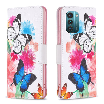 Colored Drawing Pattern Horizontal Flip Leather Phone Case