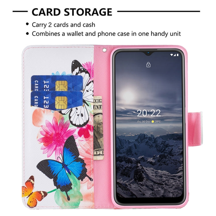 Colored Drawing Pattern Horizontal Flip Leather Phone Case, For Nokia G21 / G11
