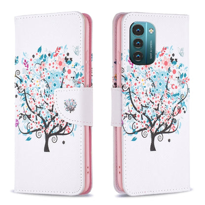 Colored Drawing Pattern Horizontal Flip Leather Phone Case