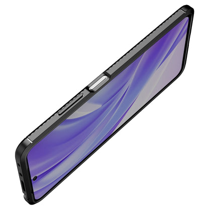 Carbon Fiber Texture Shockproof TPU Phone Case, For Xiaomi Poco M4 Pro Fine Hole Version