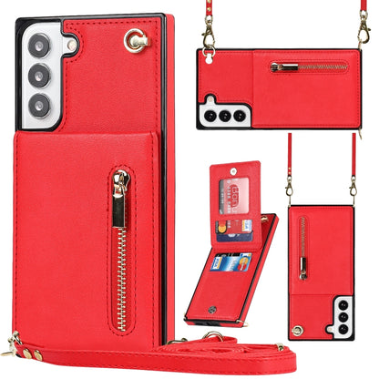 Cross-body Square Zipper Card Holder Bag Phone Case