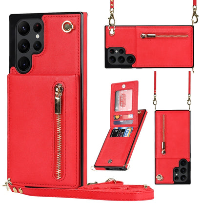 Cross-body Square Zipper Card Holder Bag Phone Case