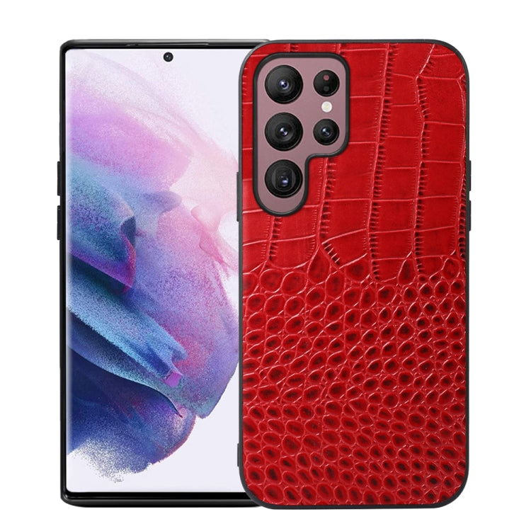 Crocodile Top Layer Cowhide Leather Phone Case, For Samsung Galaxy S22 5G, For Samsung Galaxy S22+ 5G, For Samsung Galaxy S22 Ultra 5G, For Samsung Galaxy Z Flip 3 5G, For Samsung Galaxy Z Fold2 5G, For Samsung Galaxy Z Fold3 5G