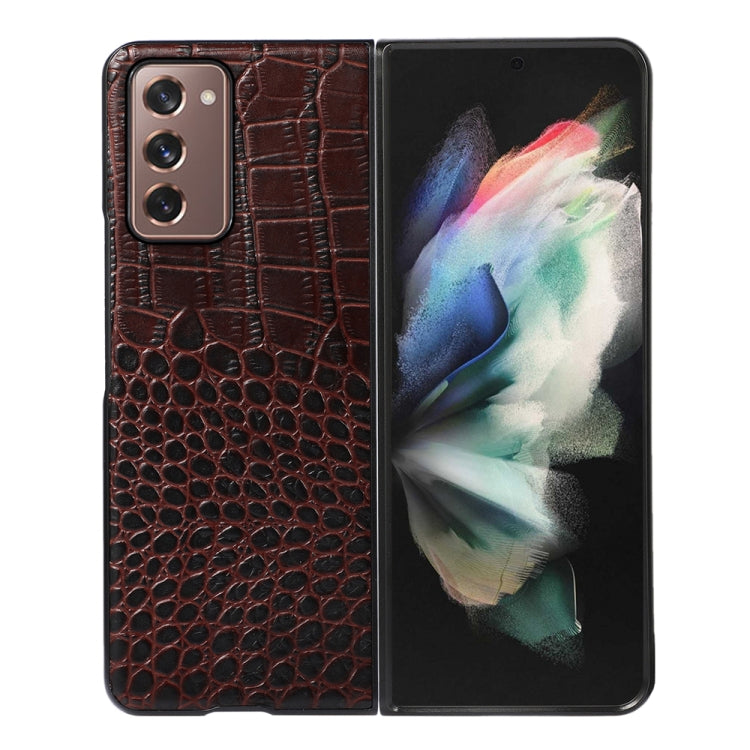 Crocodile Top Layer Cowhide Leather Phone Case, For Samsung Galaxy S22 5G, For Samsung Galaxy S22+ 5G, For Samsung Galaxy S22 Ultra 5G, For Samsung Galaxy Z Flip 3 5G, For Samsung Galaxy Z Fold2 5G, For Samsung Galaxy Z Fold3 5G
