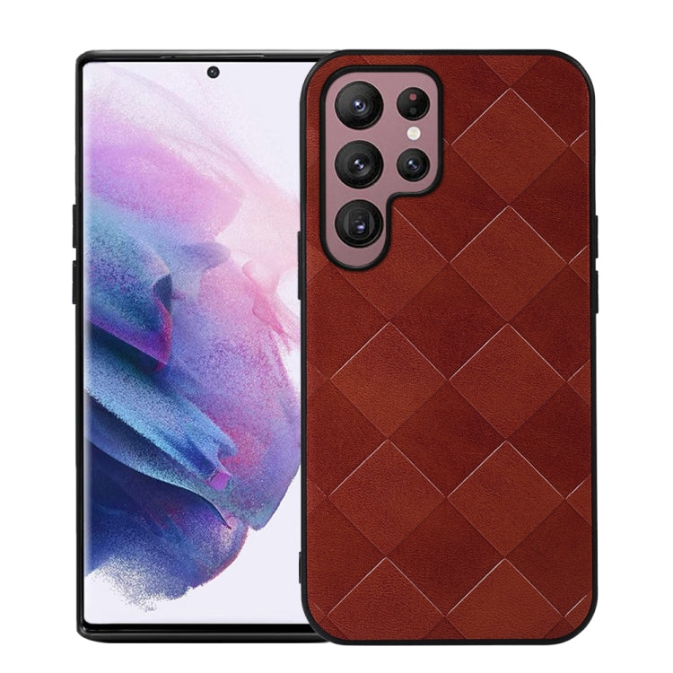 Weave Plaid PU Phone Case