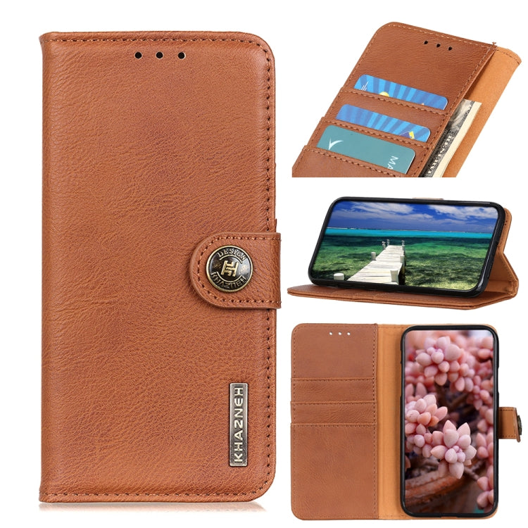 KHAZNEH Cowhide Texture Leather Phone Case