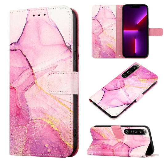 PT003 Marble Pattern Flip Leather Phone Case