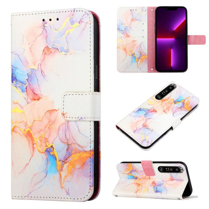 PT003 Marble Pattern Flip Leather Phone Case