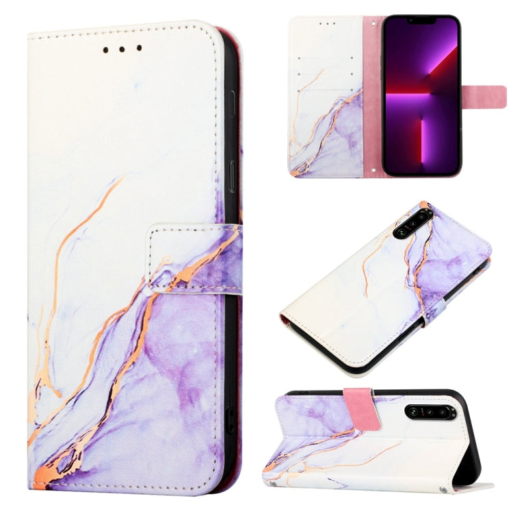 PT003 Marble Pattern Flip Leather Phone Case