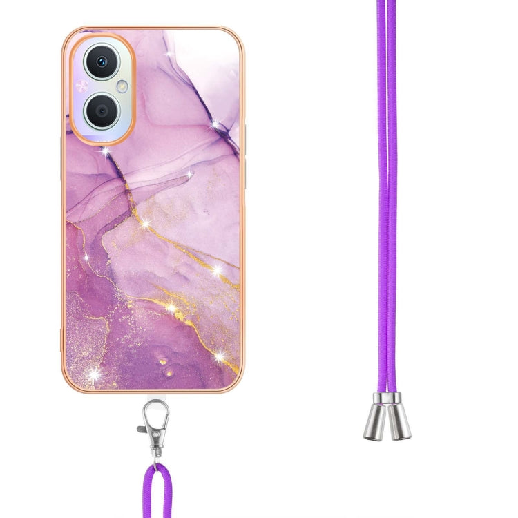 Electroplating Marble IMD TPU Phone Case with Lanyard, Series 2