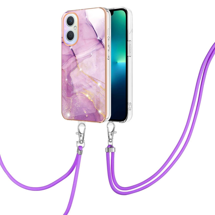 Electroplating Marble IMD TPU Phone Case with Lanyard, Series 2