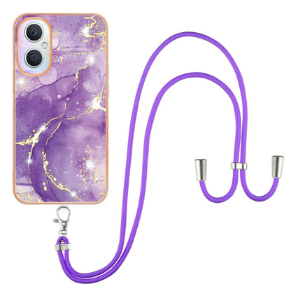 Electroplating Marble IMD TPU Phone Case with Lanyard, Series 2