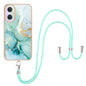 Electroplating Marble IMD TPU Phone Case with Lanyard, Series 2