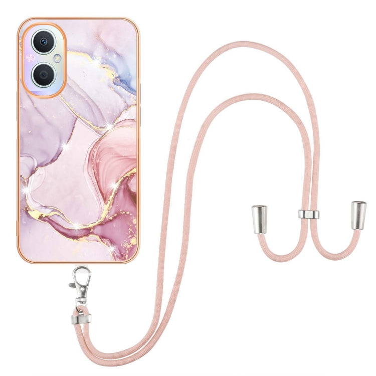 Electroplating Marble IMD TPU Phone Case with Lanyard, Series 2