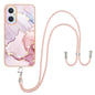 Electroplating Marble IMD TPU Phone Case with Lanyard, Series 2