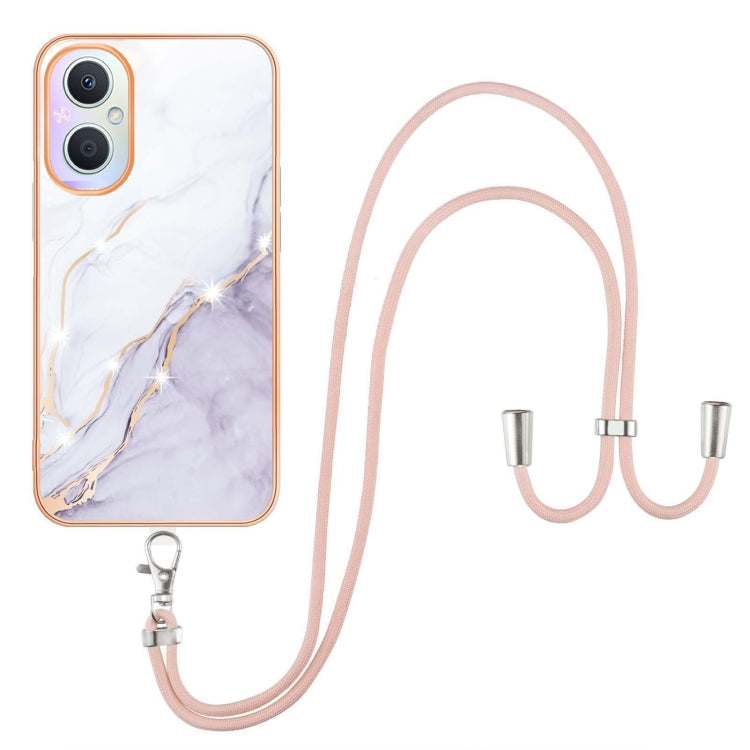 Electroplating Marble IMD TPU Phone Case with Lanyard, Series 2