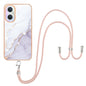 Electroplating Marble IMD TPU Phone Case with Lanyard, Series 2