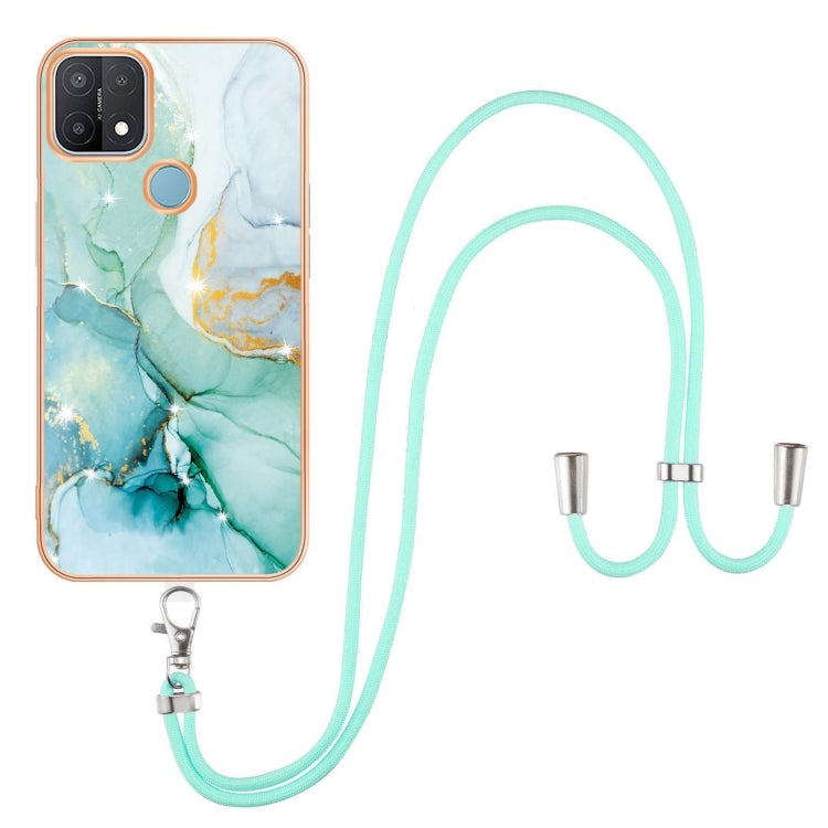 Electroplating Marble IMD TPU Phone Case with Lanyard, For OnePlus Nord N20 5G, For OPPO A15 / A15s, For OPPO A53s 5G / A55 5G / A54 4G / A16 / A54s, For OPPO A74 5G / A93 5G / A54 5G / A93s 5G