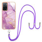 Electroplating Marble IMD TPU Phone Case with Lanyard, For OnePlus Nord N20 5G, For OPPO A15 / A15s, For OPPO A53s 5G / A55 5G / A54 4G / A16 / A54s, For OPPO A74 5G / A93 5G / A54 5G / A93s 5G