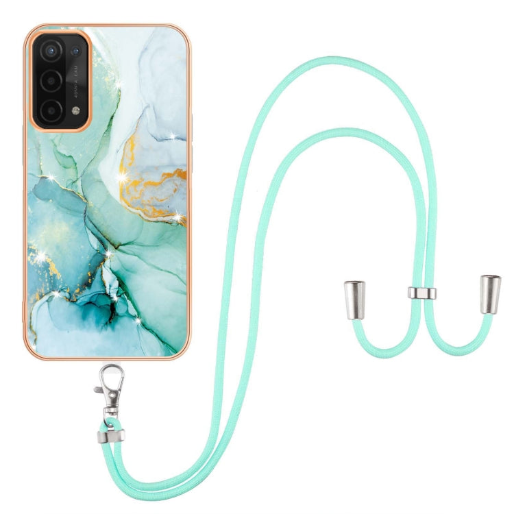 Electroplating Marble IMD TPU Phone Case with Lanyard, For OnePlus Nord N20 5G, For OPPO A15 / A15s, For OPPO A53s 5G / A55 5G / A54 4G / A16 / A54s, For OPPO A74 5G / A93 5G / A54 5G / A93s 5G