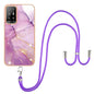 Electroplating Marble IMD TPU Phone Case with Lanyard, For OPPO A94 5G / A95 5G, For Realme 8i, For Realme C21Y