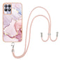 Electroplating Marble IMD TPU Phone Case with Lanyard, For OPPO A94 5G / A95 5G, For Realme 8i, For Realme C21Y