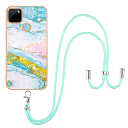 Electroplating Marble IMD TPU Phone Case with Lanyard, Series 2