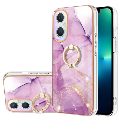 Electroplating Marble Pattern IMD TPU Phone Case with Ring Holder, Series 2