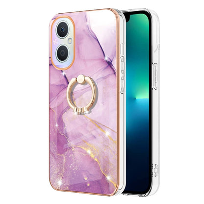 Electroplating Marble Pattern IMD TPU Phone Case with Ring Holder, Series 2