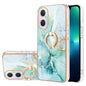 Electroplating Marble Pattern IMD TPU Phone Case with Ring Holder, Series 2