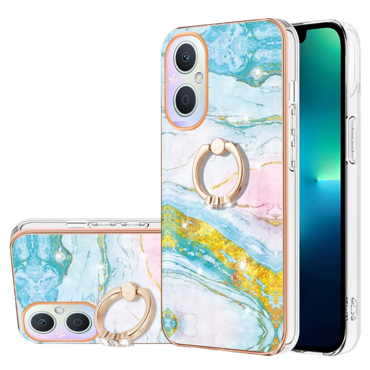 Electroplating Marble Pattern IMD TPU Phone Case with Ring Holder, Series 2