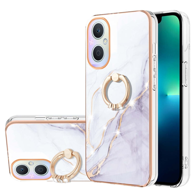 Electroplating Marble Pattern IMD TPU Phone Case with Ring Holder, Series 2