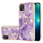 Electroplating Marble Pattern IMD TPU Phone Case with Ring Holder, For OnePlus Nord N20 5G, For OPPO A15 / A15s, For OPPO A53s 5G / A55 5G / A54 4G / A16 / A54s, For OPPO A74 5G / A93 5G / A54 5G / A93s 5G