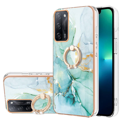 Electroplating Marble Pattern IMD TPU Phone Case with Ring Holder, For OnePlus Nord N20 5G, For OPPO A15 / A15s, For OPPO A53s 5G / A55 5G / A54 4G / A16 / A54s, For OPPO A74 5G / A93 5G / A54 5G / A93s 5G