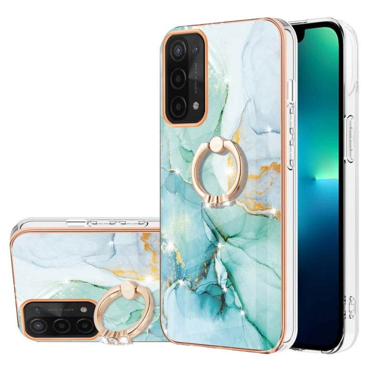 Electroplating Marble Pattern IMD TPU Phone Case with Ring Holder, For OnePlus Nord N20 5G, For OPPO A15 / A15s, For OPPO A53s 5G / A55 5G / A54 4G / A16 / A54s, For OPPO A74 5G / A93 5G / A54 5G / A93s 5G