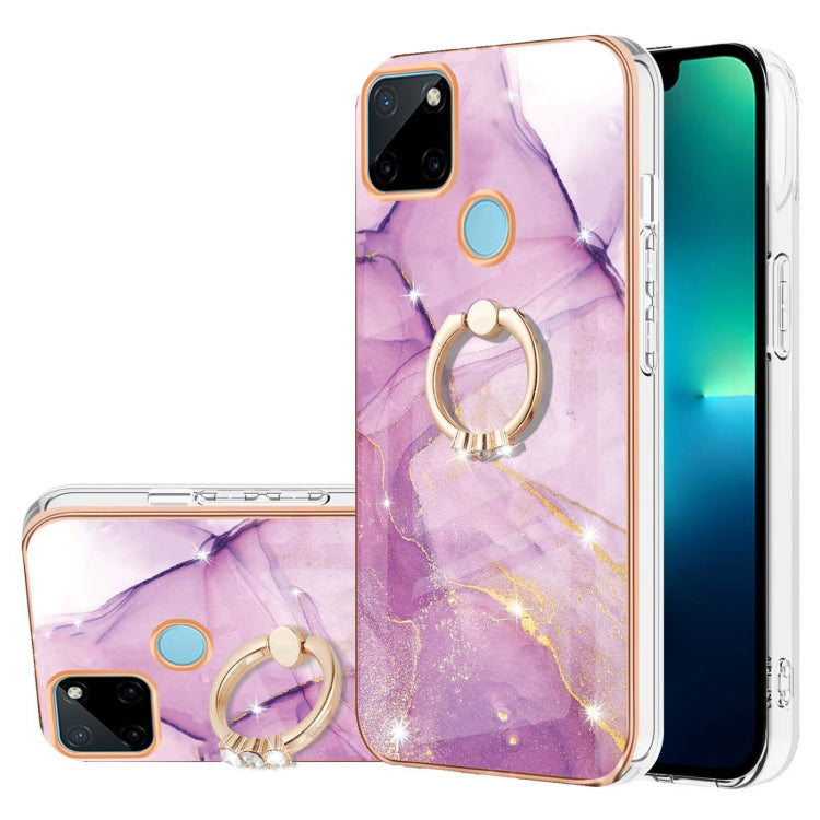 Electroplating Marble Pattern IMD TPU Phone Case with Ring Holder, Series 2