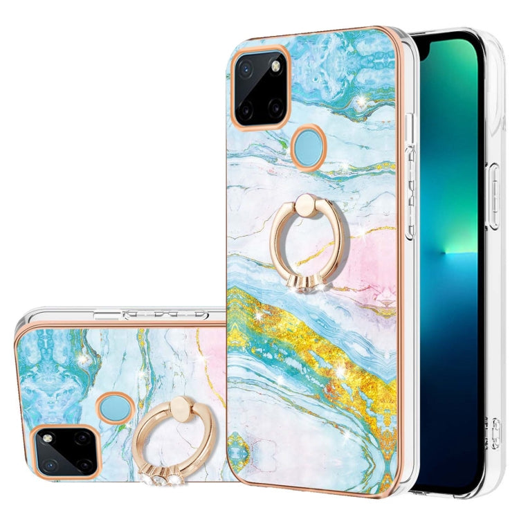 Electroplating Marble Pattern IMD TPU Phone Case with Ring Holder, Series 2