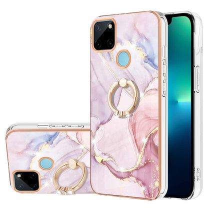 Electroplating Marble Pattern IMD TPU Phone Case with Ring Holder, Series 2