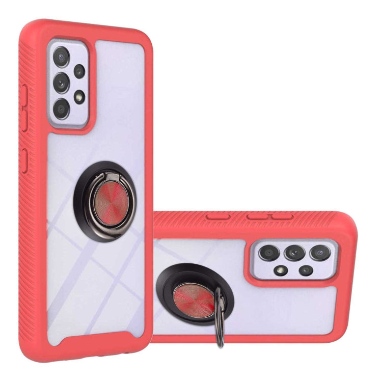 Shockproof PC + TPU Phone Case with Ring Holder