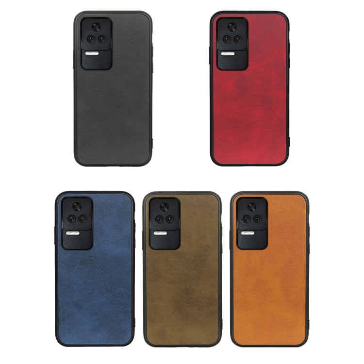 Two-color Cowhide Texture PU Shockproof Phone Case, For Xiaomi Redmi K40S 5G, For Xiaomi Redmi K50/K50 Pro Fine Hole Version, For OnePlus Nord CE 2 5G